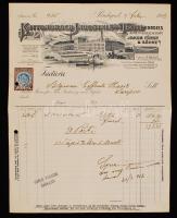 1913 Óbudai textilgyár fejléces számla