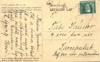 1911. július 29. Az FTC versenye; Radóczy, Jankovich, Petersen, Hermann; kiadja 'Klasszikus pil...