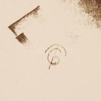 Molnár C. Pál (1894-1981): Ébredés, kis szériás ofszet-karton, 29,5x21 cm