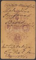 1879 Erkel Ferenc (1810-1893) zeneszerző dedikált fotója, Maleczkyné Ellinger Jozefa, szopránénekesn...