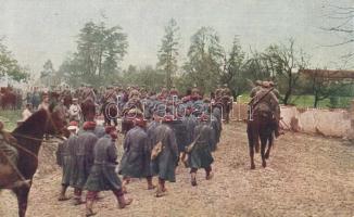 Der europäische Krieg 1914/15 Nr. 104 Abstransport franzözischer Gefangener / German military, WWI, French POWs