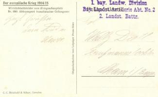 Der europäische Krieg 1914/15 Nr. 104 Abstransport franzözischer Gefangener / German military, WWI, ...