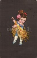 Spanish folklore, Italian art postcard, Ultra CMD 2034 Colombo, Spanyol folklór, olasz művészlap, Ultra CMD 2034 Colombo
