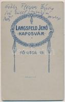 cca 1920 Langsfeld Jenő (Kaposvár): Fóthy János a Pesti Hírlap színházi, zenei és művészeti kritikus...