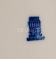 Zsolnay bölény, kézzel festett, apró mázhibákkal, jelzett, m: 14,5 cm, h: 16 cm