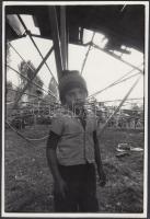 cca 1970 Tóth Ferenc: Portré, feliratozott fotóművészeti alkotás, 24x17 cm