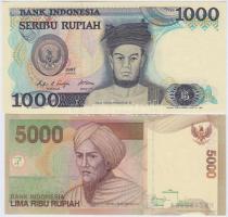Indonézia 1987. 1000R + 2009. 5000R T:I,I-
Indonesia 1987. 1000 Rupiah + 2009. 5000 Rupiah C:UNC,AU
...