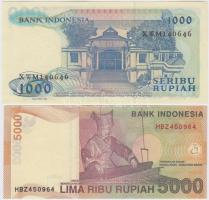 Indonézia 1987. 1000R + 2009. 5000R T:I,I-
Indonesia 1987. 1000 Rupiah + 2009. 5000 Rupiah C:UNC,AU
...