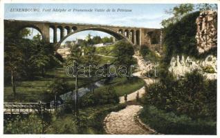 Luxembourg, Pont Adolphe et Promenade Vallée  de la Pétrusse / bridge, valley (fa)