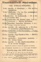 Ködben a pozíció felé, hátoldalon Tisztikaszinói moziműsor / WWI Hungarian military card, cinema pro...