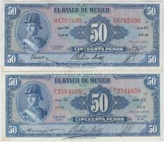 Mexikó 1957-1959. 50P (2x) T:III Mexico 1957-1959. 50P (2x) C:F Krause 49i,49l