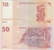 Kongói Demokratikus Köztársaság 2003. 10Fr + 2007. 50Fr T:I Congo Democratic Republic 2003. 10 Francs + 2007. 50 Francs C:UNC Krause 93,91