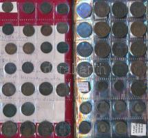 Német Államok 1820-1871. 145db-os pfenning, kreuzer, groschen fémpénz gyűjtemény éremtartó albumban ...