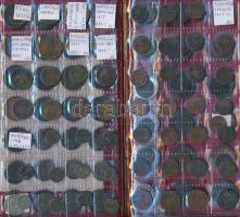 Német Államok 1820-1871. 145db-os pfenning, kreuzer, groschen fémpénz gyűjtemény éremtartó albumban ...