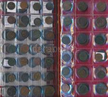 Német Államok 1820-1871. 145db-os pfenning, kreuzer, groschen fémpénz gyűjtemény éremtartó albumban ...