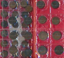 Oroszország 1875-1916. 53db-os kopek gyűjtemény éremtartó albumban T:vegyes
Russia 1875-1916. 53pcs ...