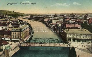 Nagyvárad, Kőrös part, zsinagóga / river, synagogue, bank (EK)