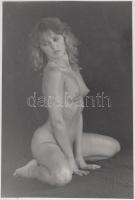 cca 1970 Műtermi aktfotó, finoman erotikus fénykép, 27x18 cm / cca 1970 Erotic photo, 27x18 cm