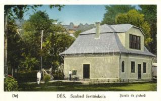 Dés, Szabad festőiskola, Nr. 2a. / painting school, vissza So. Stpl (EK)