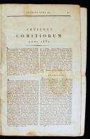 1833 Articuli comitiorum anni 1830, az 1830. évi országgyűlés határozatai, részlet a Corpus Juris Hungarici 2. kötetéből.