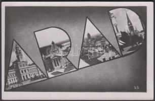 cca 1930 "ARAD" feliratú fotólap, 9x14 cm