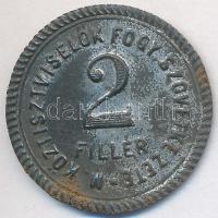 ~1920. "Köztisztviselők Fogyasztási Szövetkezete" 2f Fe egyoldalas szükségpénz T:2-