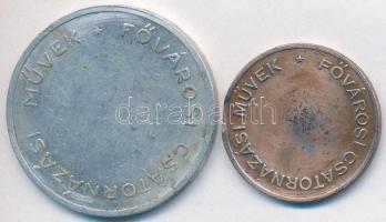 DN "Fővárosi Csatornázási Művek" 2db zseton nyilvános WC díjmentes használatára T:2-