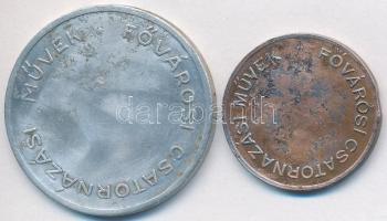 DN "Fővárosi Csatornázási Művek" 2db zseton nyilvános WC díjmentes használatára T:2-