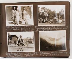 1928-1932 198 db fotó nagyalakú albumba ragasztva: különféle utazásokon készült családi fényképek, külföldről és Magyarországról egyaránt (Lovran/Laurana, Milano, Varsó, Zakopane, Trencsén, Budapest, stb.).