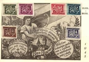 1945 Prve vyrocie Slovenského povstania; Banska Bystrica / Slovak National Uprising anniversary, So. Stpl