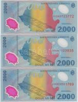 Románia 1999. 2000L "Napfogyatkozás" (3x) T:I,I- Romania 1999. 2000 Lei "Solar eclipse" (3x) C:UNC,AU