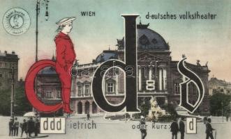 Vienna alphabet series ´D´ - Deutsches Volkstheater; Gabel System