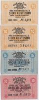 Olaszország/Velence/osztrák-magyar megszállás 1918. 5c + 10c (2x) + 50c T:I-II  Italy/Venice/Austro-Hungarian occupation 1918. 5 Centesimi + 10 Centesimi (2x) + 50 Centesimi C:AU-XF Krause M1,M2,M3