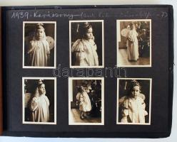 1939-1941 147 db fotó nagyalakú albumba ragasztva: különféle utazásokon készült érdekes családi fényképek, külföldről és Magyarországról egyaránt (Dalmácia, Montenegro, Tihany, Hűvösvölgy, stb.).