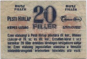 Budapest ~1919. "Pesti Hírlap" 20f T:III