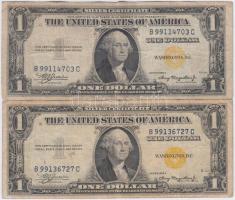Amerikai Egyesült Államok 1935. 1$ (2x) T:III,III- USA 1935. 1 Dollar (2x) C:F,VG