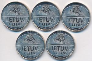Litvánia 2011. 1L Ni "Kosárlabda EB" (5x) T:1,1- Lithuania 2011. 1 Litas Ni "Basketball Championship" (5x) C:UNC,AU
