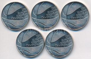 Litvánia 2011. 1L Ni "Kosárlabda EB" (5x) T:1,1-
Lithuania 2011. 1 Litas Ni "Basketba...