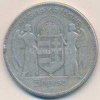1930. 5P Ag "Horthy jobbra" T:3 Adamo P8