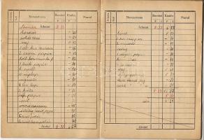 soproni Zsrínyi Ilona tiszti leánynevelőintézet zsebpénz előjegyzési könyvecske