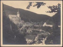 cca 1930 Margit fényképészet: Lillafüredi kastély távlati képe, pecséttel jelzett, 18x24 cm