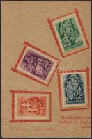 1942 8 klf Honvédkarácsony levélzáró emléklapon