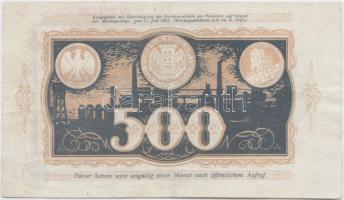 Németország/Weimari Köztársaság/Dortmund 1922. 500M T:III Germany/Weimar Republic/Dortmund 1922. 500 Marks C:F