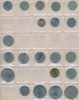 Vegyes fémpénz gyűjtemény 12db berakólapon afrikai országokból, közte Szaúd-Arábia, Jordánia pénzei ...