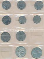 Vegyes fémpénz gyűjtemény 12db berakólapon afrikai országokból, közte Szaúd-Arábia, Jordánia pénzei ...