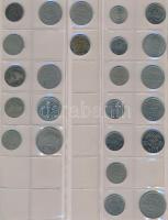 Vegyes fémpénz gyűjtemény 12db berakólapon afrikai országokból, közte Szaúd-Arábia, Jordánia pénzei ...