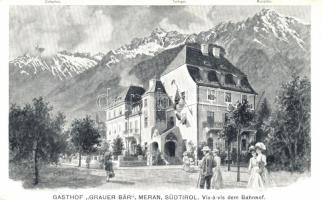 Meran, Merano; Gasthof Grauer Bär, Kunst und Verlagsanstalt Reisch / hotel s: Reisch
