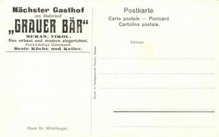 Meran, Merano; Gasthof Grauer Bär, Kunst und Verlagsanstalt Reisch / hotel s: Reisch