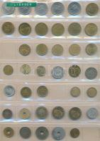 Vegyes fémpénz gyűjtemény 15db berakólapon főleg afrikai országokból, közte Holland Kelet-India, Madagaszkár, Libanon, Timor  T:vegyes Mixed coin collection in 15pcs of sheets, mainly  from African countries, for example from Netherlands East Indies, Madagaskar, Lebanon, Timor C:mixed