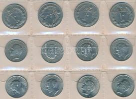 Vegyes fémpénz gyűjtemény 15db berakólapon főleg afrikai országokból, közte Holland Kelet-India, Mad...